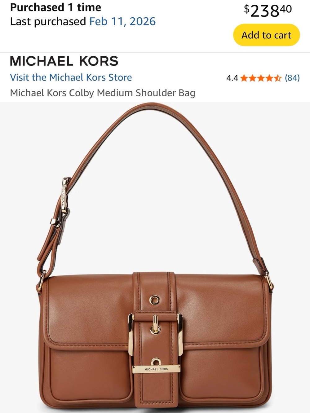 Michael Kors Colby Medium Shoulder Purse - NWT